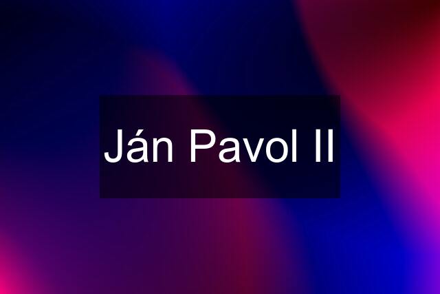 Ján Pavol II