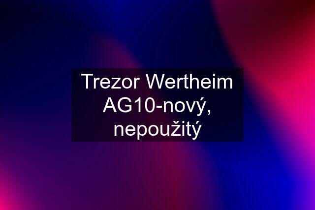 Trezor Wertheim AG10-nový, nepoužitý