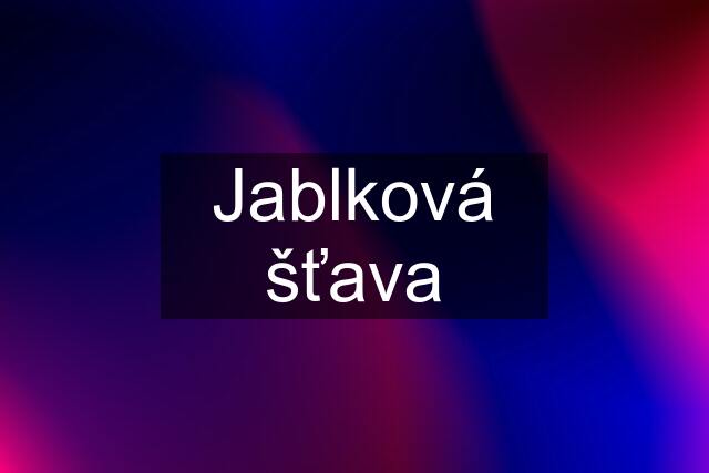 Jablková šťava