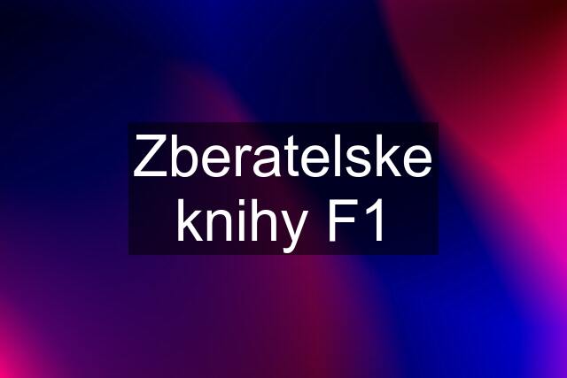 Zberatelske knihy F1