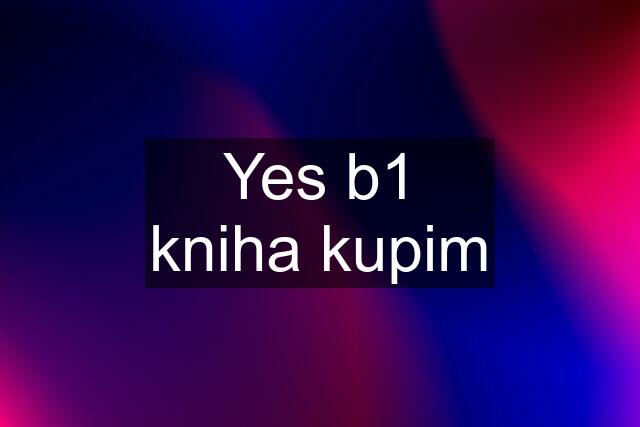 Yes b1 kniha kupim