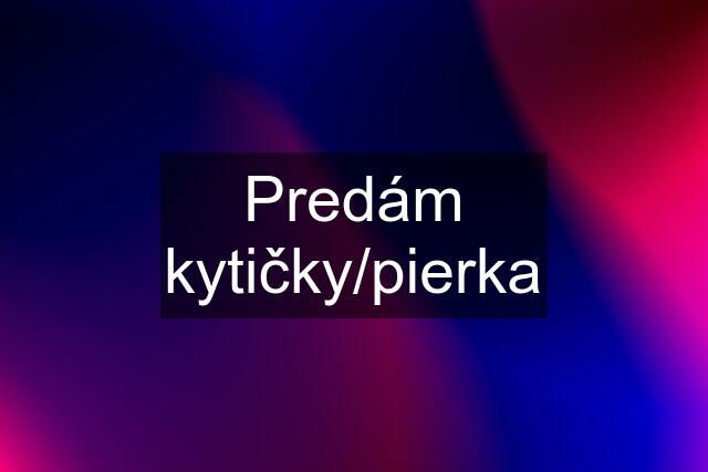 Predám kytičky/pierka