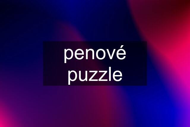 penové puzzle