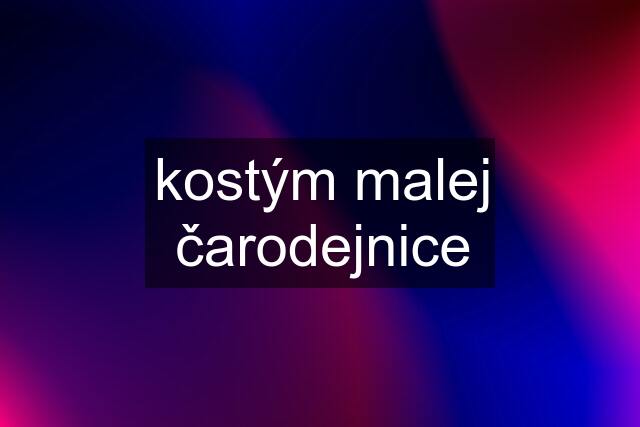 kostým malej čarodejnice