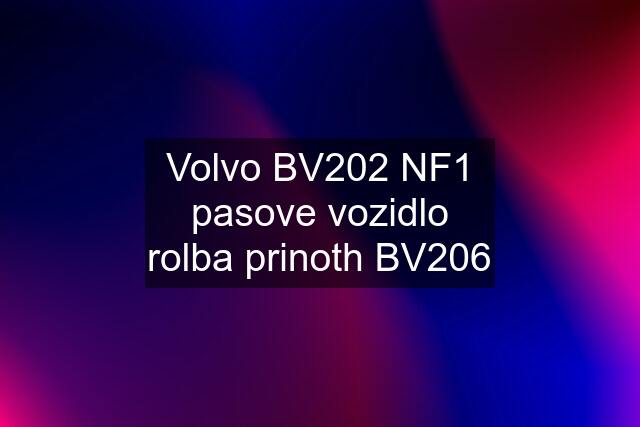 Volvo BV202 NF1 pasove vozidlo rolba prinoth BV206