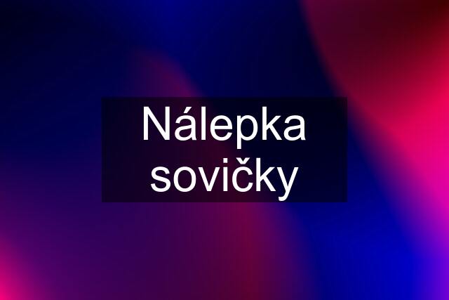 Nálepka sovičky