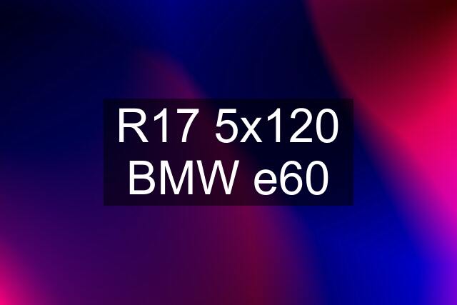 R17 5x120 BMW e60