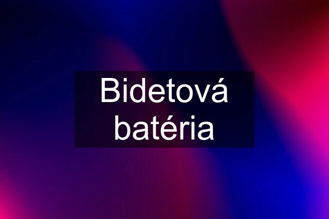 Bidetová batéria