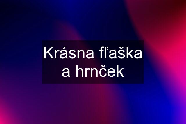 Krásna fľaška a hrnček