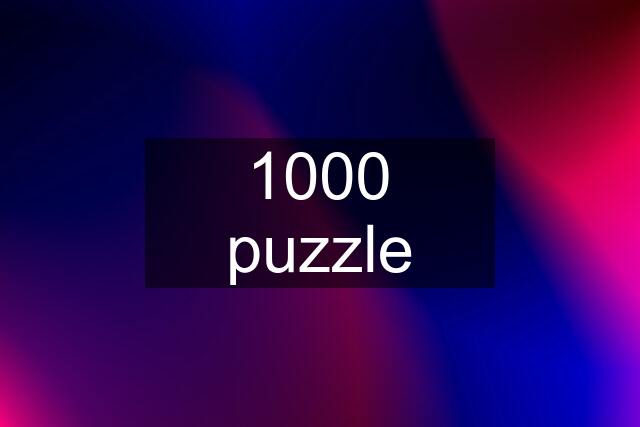 1000 puzzle