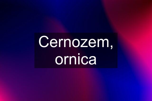 Cernozem, ornica