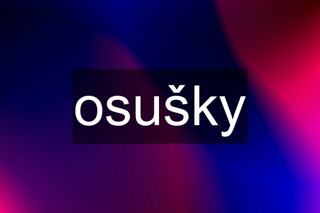 osušky