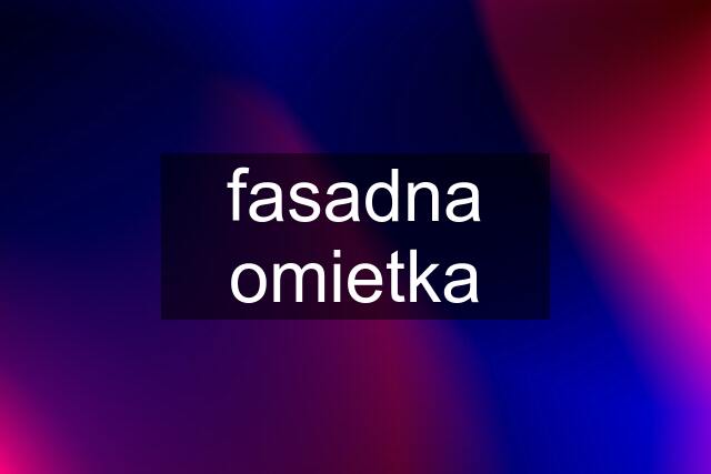 fasadna omietka