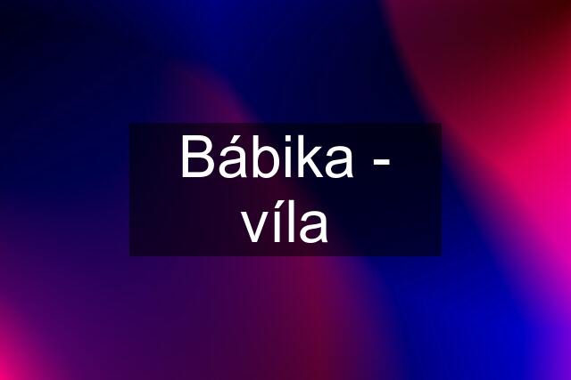 Bábika - víla