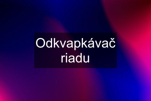 Odkvapkávač riadu