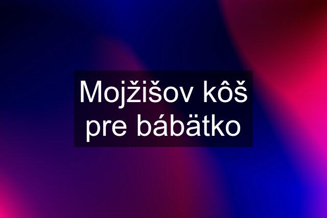 Mojžišov kôš pre bábätko