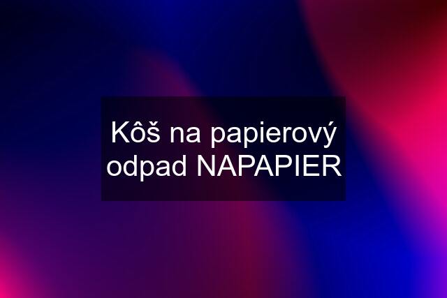 Kôš na papierový odpad NAPAPIER