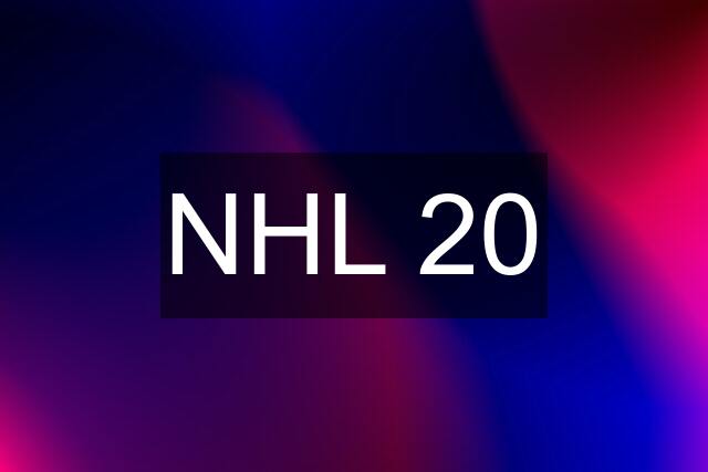 NHL 20