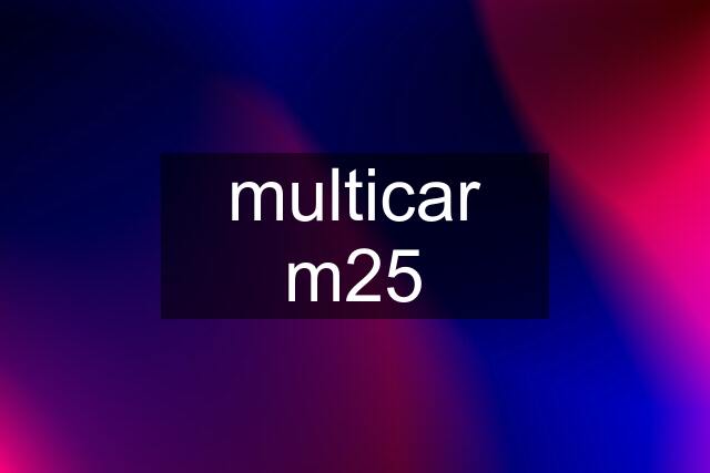 multicar m25