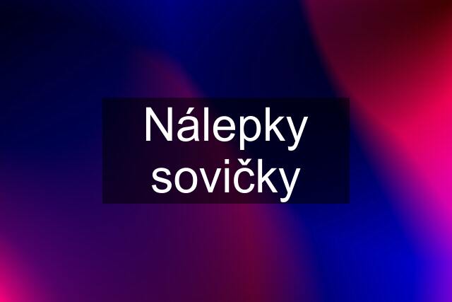 Nálepky sovičky