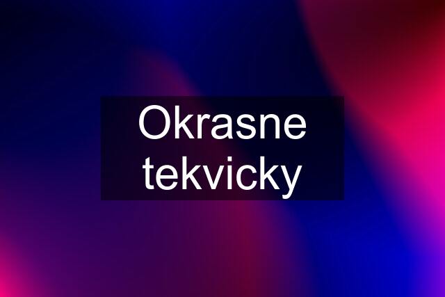 Okrasne tekvicky