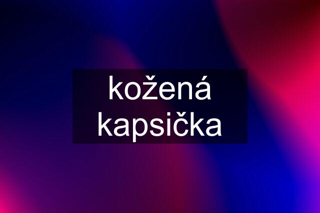 kožená kapsička