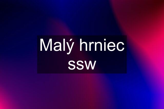 Malý hrniec ssw