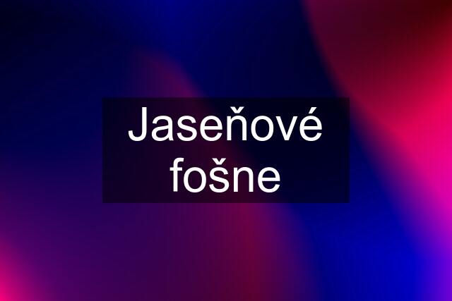 Jaseňové fošne