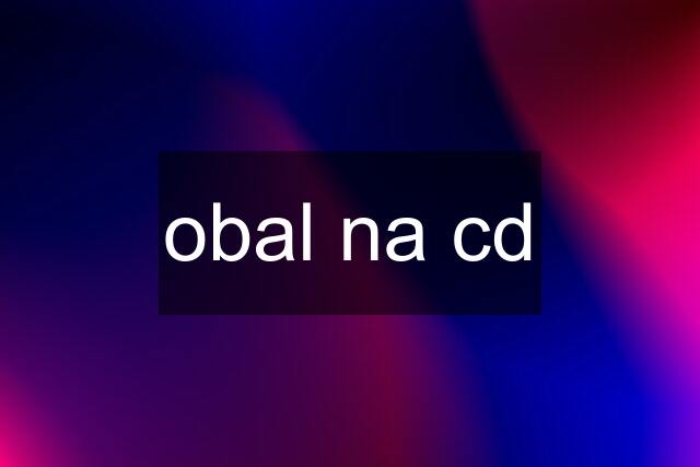 obal na cd