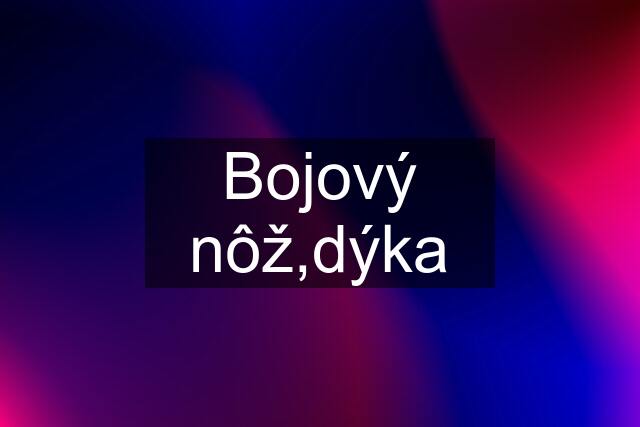 Bojový nôž,dýka