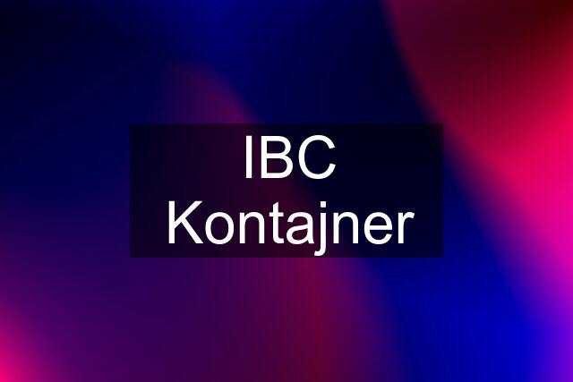 IBC Kontajner