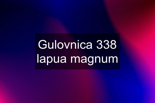 Gulovnica 338 lapua magnum