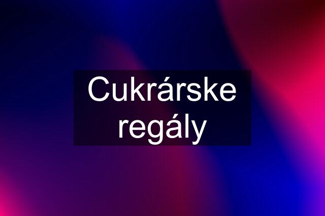 Cukrárske regály