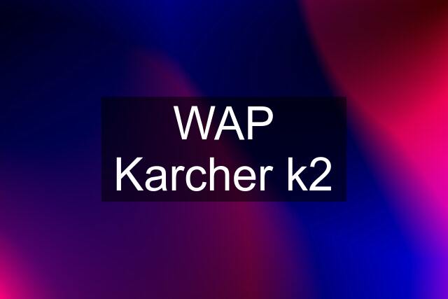 WAP Karcher k2