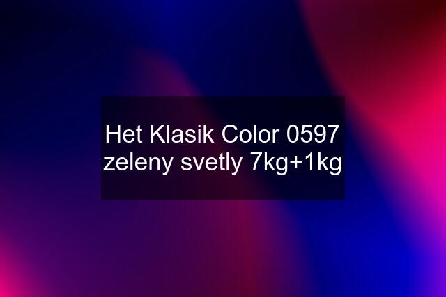 Het Klasik Color 0597 zeleny svetly 7kg+1kg