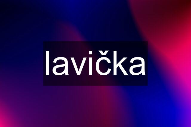 lavička