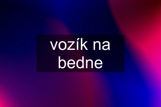 vozík na bedne