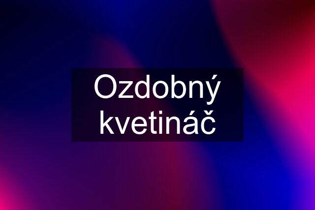 Ozdobný kvetináč