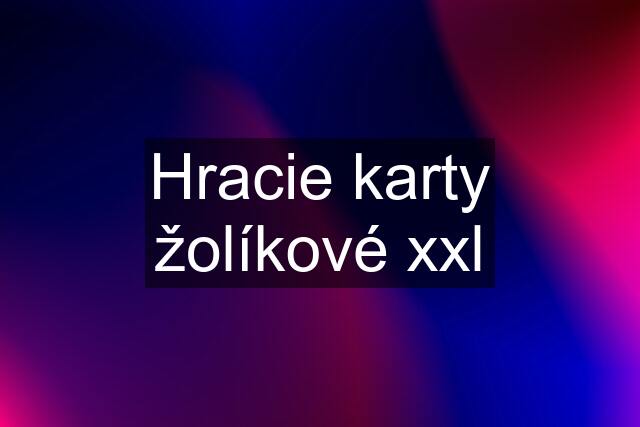 Hracie karty žolíkové xxl