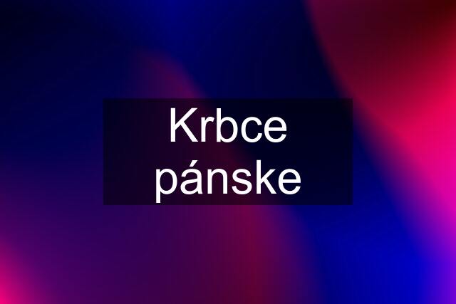 Krbce pánske