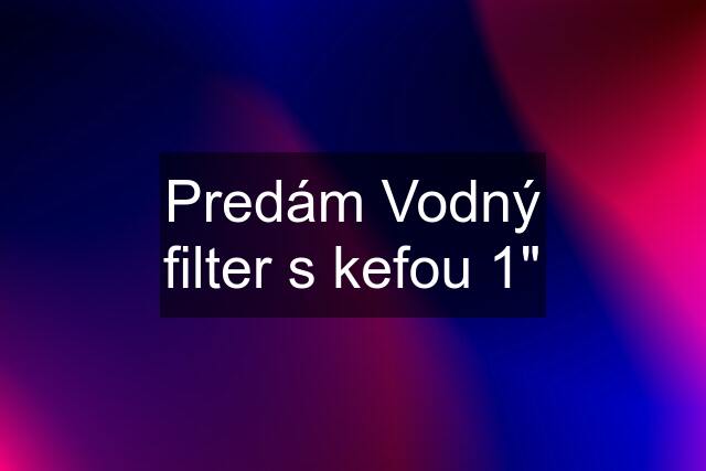 Predám Vodný filter s kefou 1"