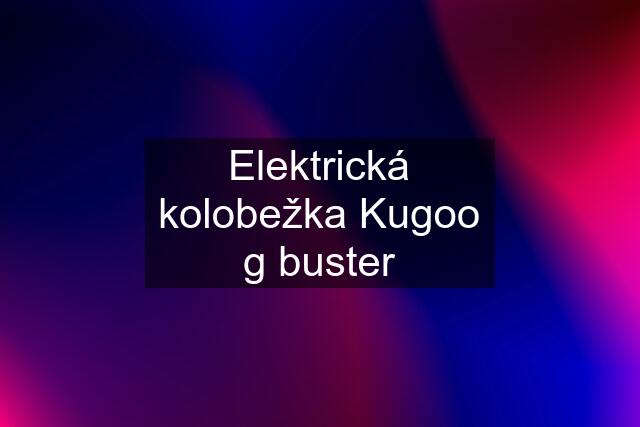 Elektrická kolobežka Kugoo g buster