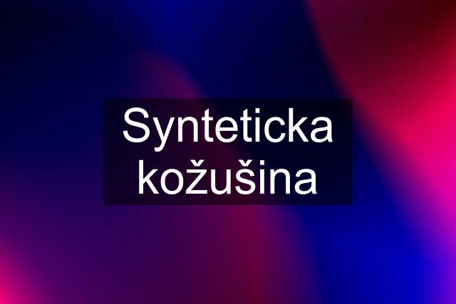 Synteticka kožušina