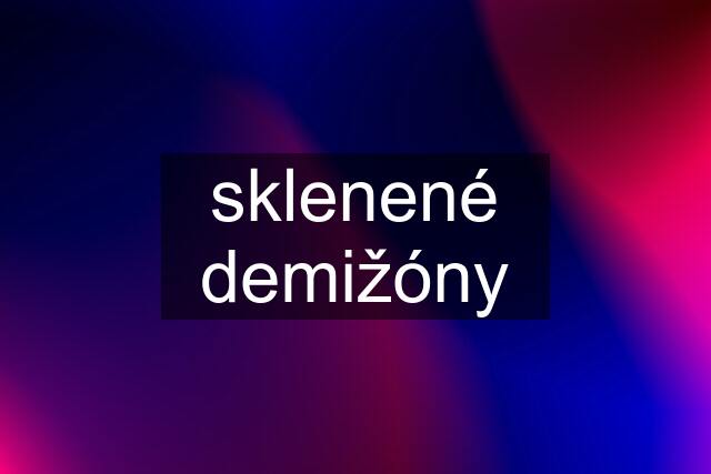 sklenené demižóny