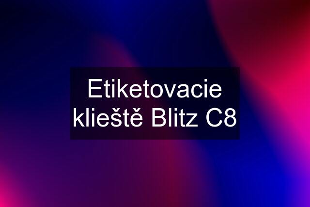 Etiketovacie klieště Blitz C8