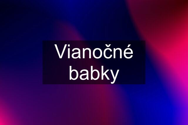 Vianočné babky