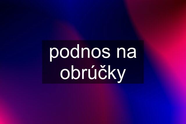 podnos na obrúčky