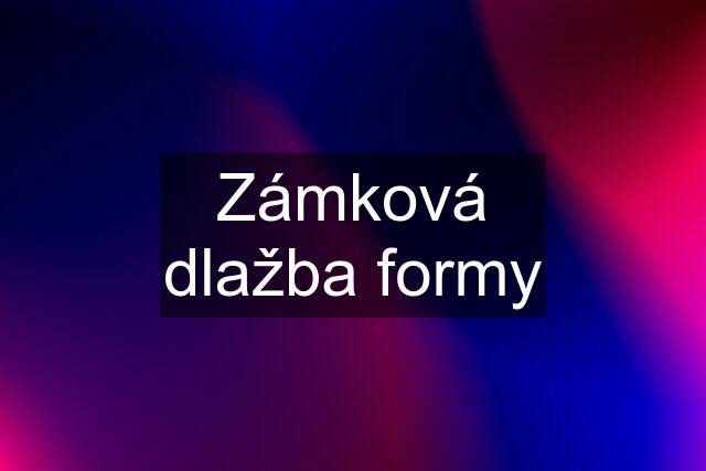 Zámková dlažba formy