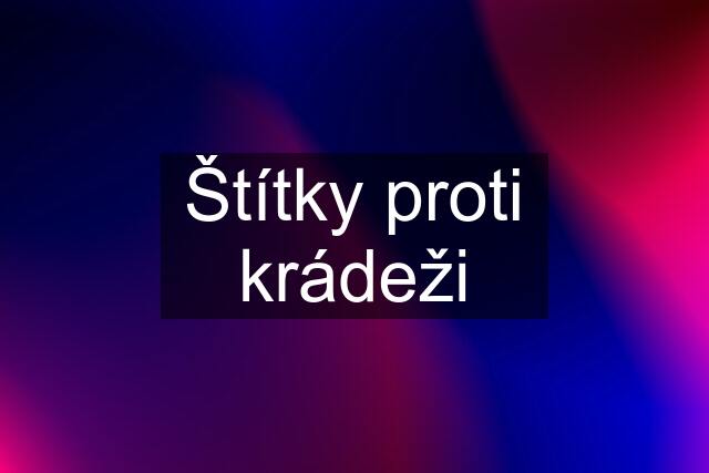 Štítky proti krádeži