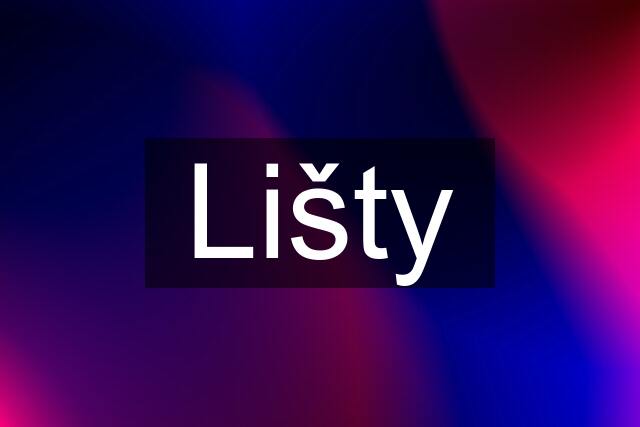 Lišty